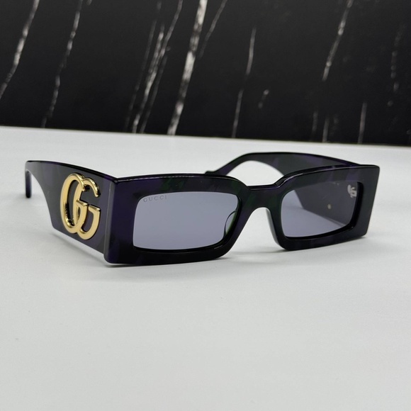 NEW GUCCI SQUARE SUNGLASSES GUCCI GG1425S 003 HAVANA GREY EYEWEAR - Picture 5 of 12